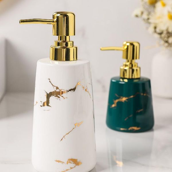 

bath accessory set modern marble pattern 250ml ceramic bottles shampoo shower gel lotion hand soap el household bathroom press