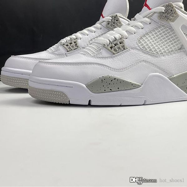

air 4 white oreo ct8527-100 4s iv women men sports casual shoes sneakers trainers kicks with original box, Black;white