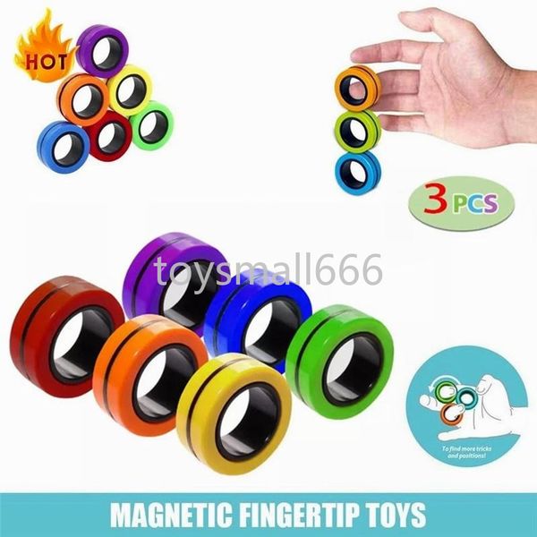 

Hand Rings Spiner Fidget Toys Funny Magnetic Bracelet Ring Unzip Toy Magic Rings Props Decompression Anti-Stress