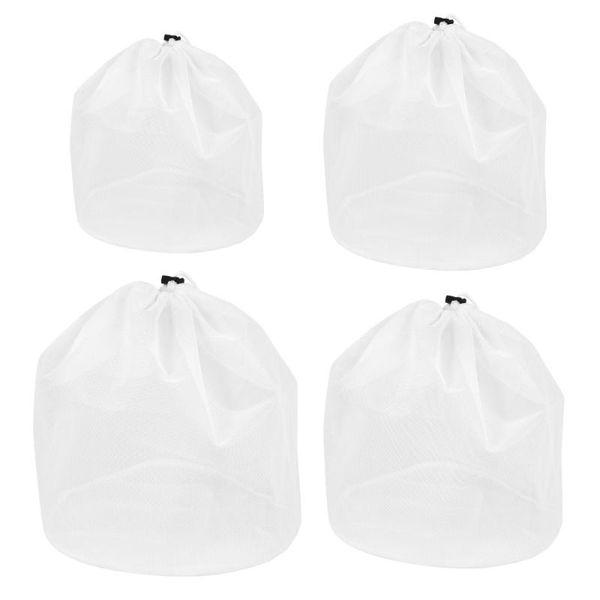 

4pcs washing machine drawstring mesh laundry bag net travel bags