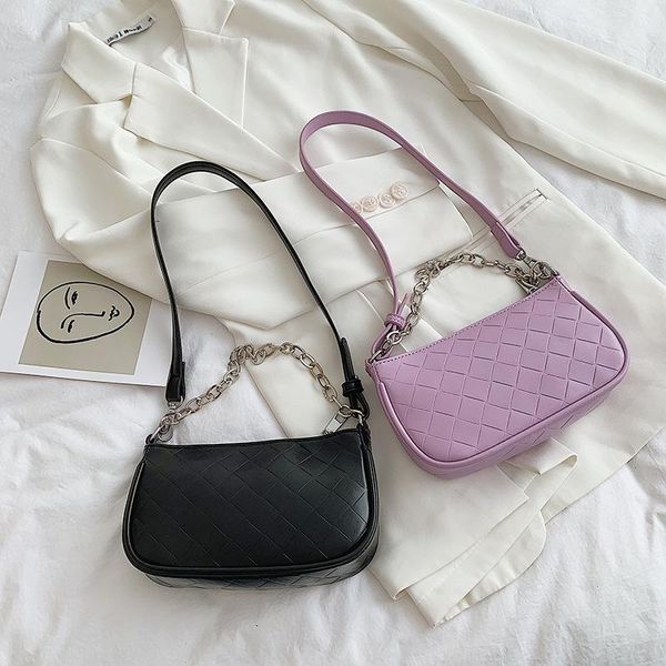 

cross body chain small hobo bags for women 2021 leather crossbody bag solid color shoulder fashion hand mini clutch purse