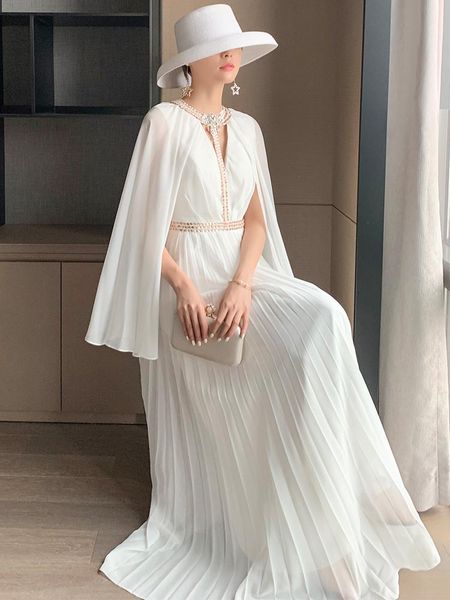 

party dresses luxury crystal white formal evening dress 2021 v neck shawl gown female backless banquet maxi, White;black