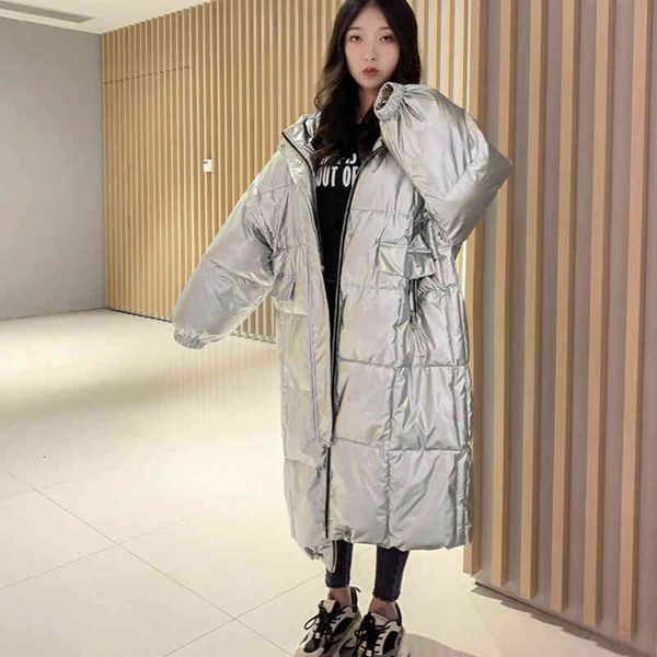 

women's down & parkas winter coat style women straight mid-length thick hooded down padded cotton jacket female version loose 40a, Black