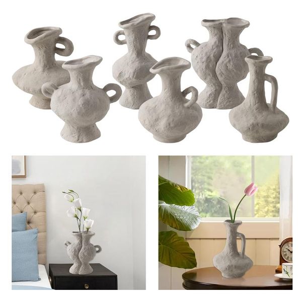

vases minimalism white ceramic hydroponic flower vase plain planter pot po props home office deskdecor arrangement