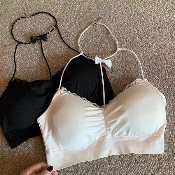 

camisoles & tanks women solid summer camis push up crop lace backless tank seamless bustier underwear lingerie camisole, Black;white