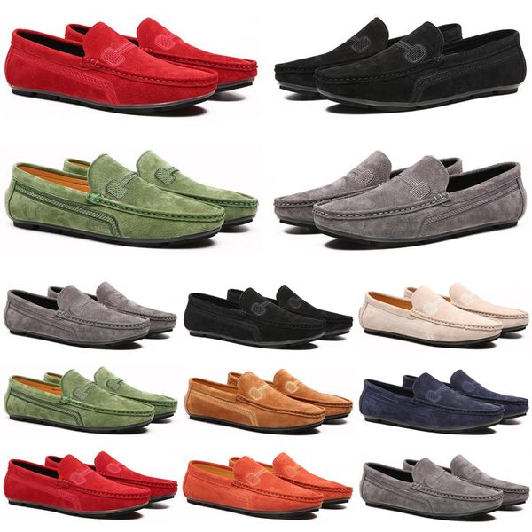 

2021 luxury men casual shoes black grey loafers outdoor flat slip on fashion mens trainers sneakers size 40-47 color39