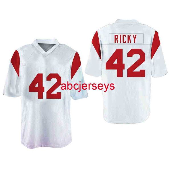 

stitched custom ricky baker football jersey white men women youth football jersey xs-6xl, Black