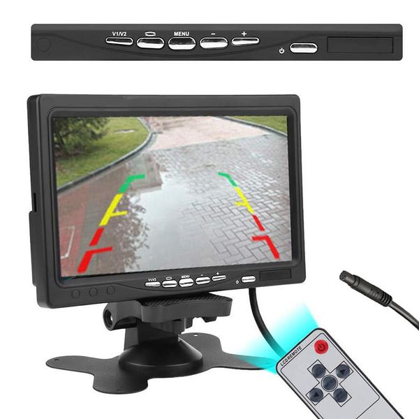 

car video 7 inch monitor tft lcd color hd screendisplay for cctv reverse rear view backup camera headrest