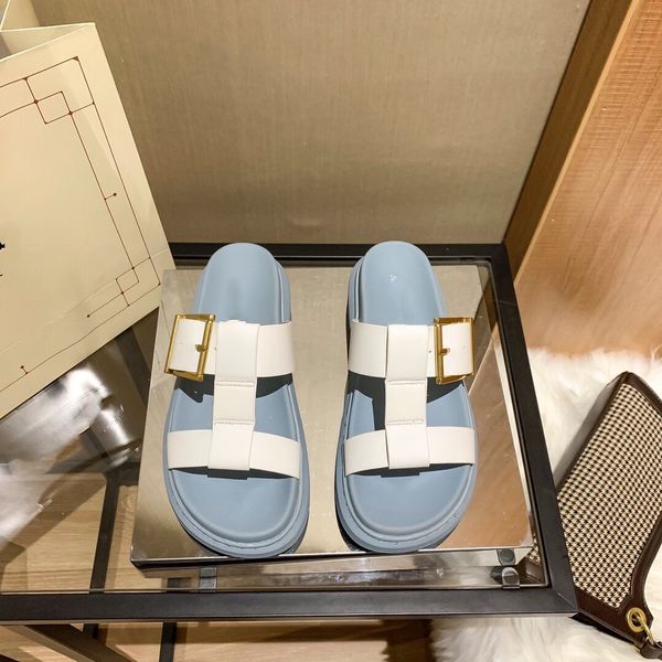

2021 summer new macquarie thick soled elevated one line muffin shoes fashion sandal beach sandals ysj, Black