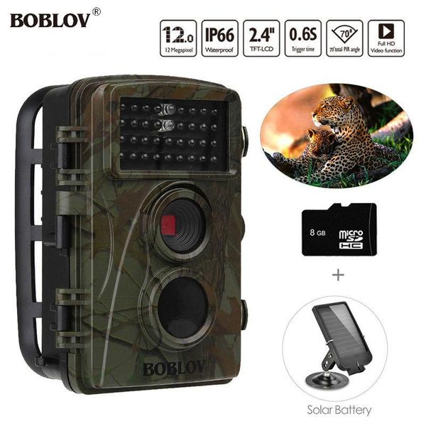 

hunting cameras boblov ct007 wildlife camera ir led motion activated trail hd 12mp po trap solar panel detect
