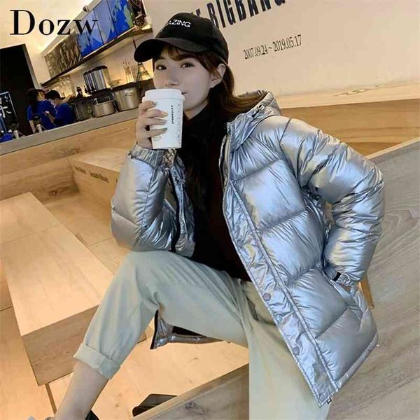 

women parka jacket winter warm coat cotton padded female long sleeve hooded outwear kurtka damska 210515, Black