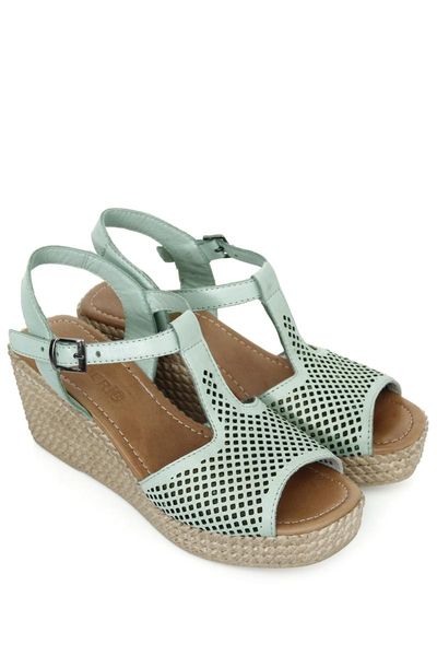 

sandals genuine leather ice blue sealant base women 's 45626, Black