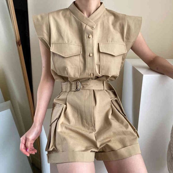 

casual dresses korean chic retro temperament open line design stand-up collar single-breasted lace-up waist flying sleeve tooling, Black;gray