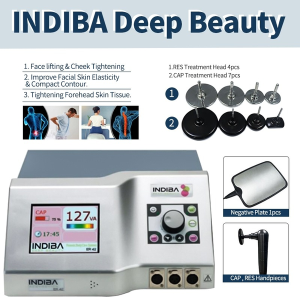 

indiba deep care beauty proionic body care system high frequency 448khz loss weight spain technology