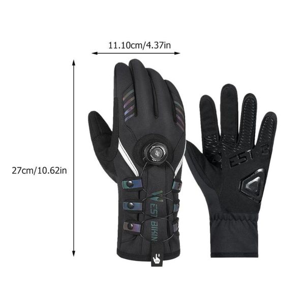 

ski gloves 1 pair reflective winter cycling motorbike cycle thermal