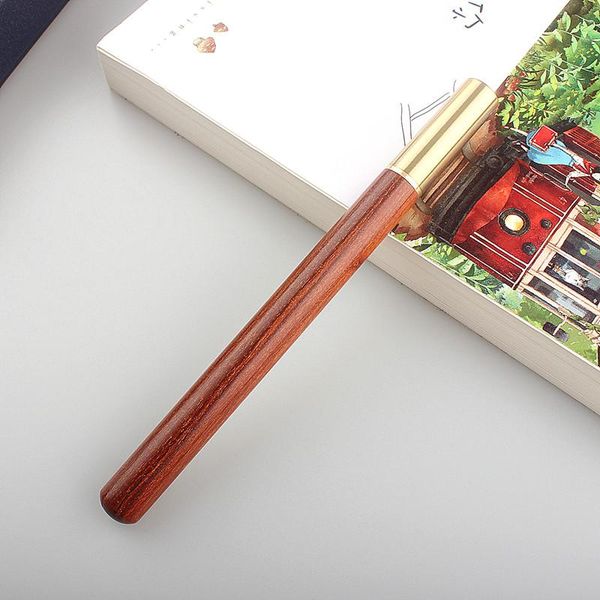 

gel pens vintage wood body ballpoint pen ball brass roller metal cap