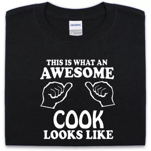

Sorprendente Cook Camiseta Mens Womens Top Chef Catering Regalo, White;black