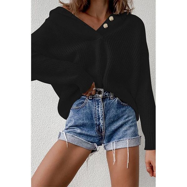 

women's sweaters yrzs casual loose long sleeve crewneck color block patchwork pullover knit sweater jumper, White;black