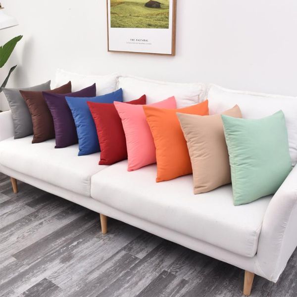 

pillow case 2 pcs waterproof simple solid color cover twill outdoor bed chair home