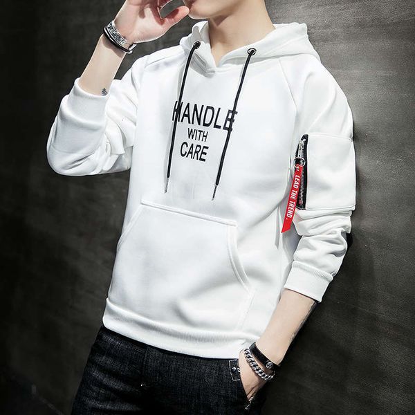 

ditan men's spring tracksuits and autumn sweater korean hooded coat trend casual sportswear top, Gray