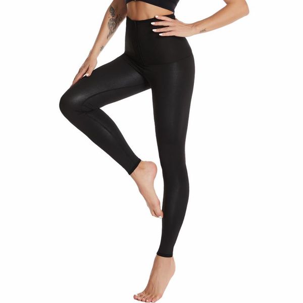 

women's leggings sauna high waist workout women yoga pants quick-dry gym fitness tights push up sport sweat, Black