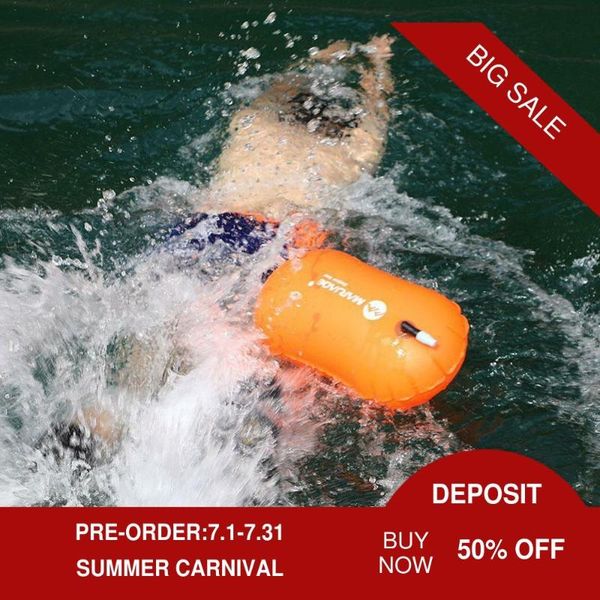 

life vest & buoy pvc swimming safety float air dry bag tow inflatable flotation