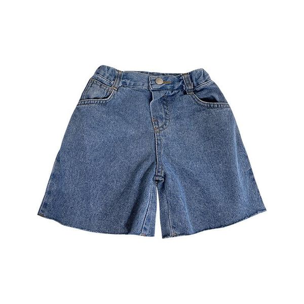

girls shorts kids trousers summer denim blue solid baby girl casual all match bottoms for 1-6 years, Black