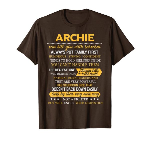 

Mens ARCHIE Always Put Family First Men Name Tee T-Shirt, Mainly pictures