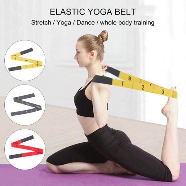 

yoga elastic band numbered loops stretch strap resistance belt strength training gym fitness nylon, spandex bands