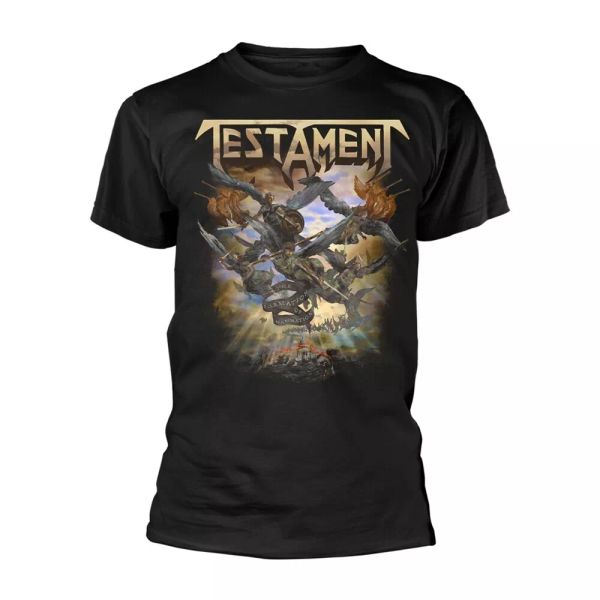 

Testament the formation of damnation licensed men t-shirt, White;black