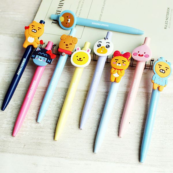 

pens korean cartoon button neutral oil girl heart lovely signature student examination writing press water