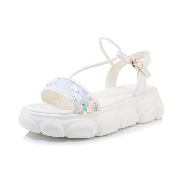 

big size sequins with sandals ladies summer platform women shoes woman, Black