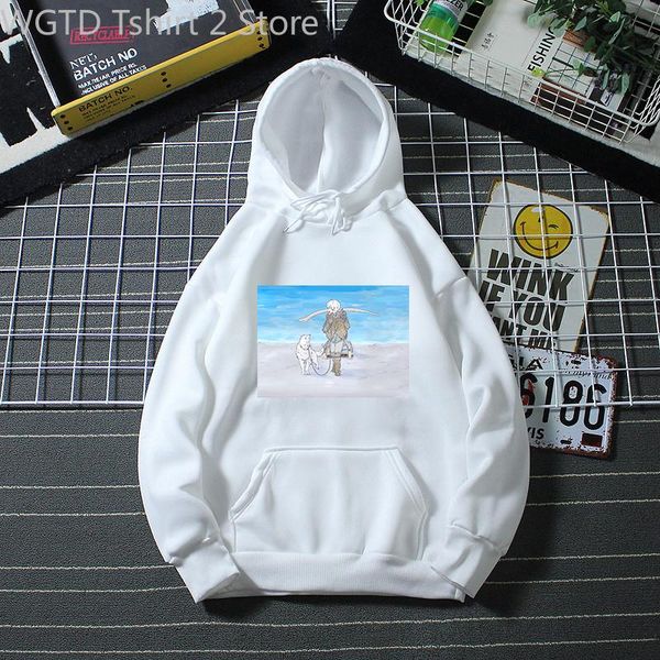 

men's hoodies & sweatshirts warm fushi joaan poster graphic hoodie harajuku sweatshirt for women tracksuit men clothes to your eternity, Black