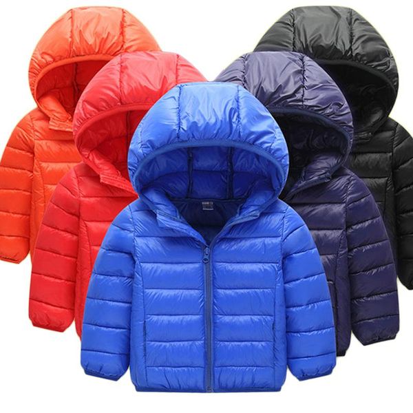 

down coat children jacket for boys girls autumn outerwear warm hooded teenage parka kids winter 2-15 years drop, Blue;gray
