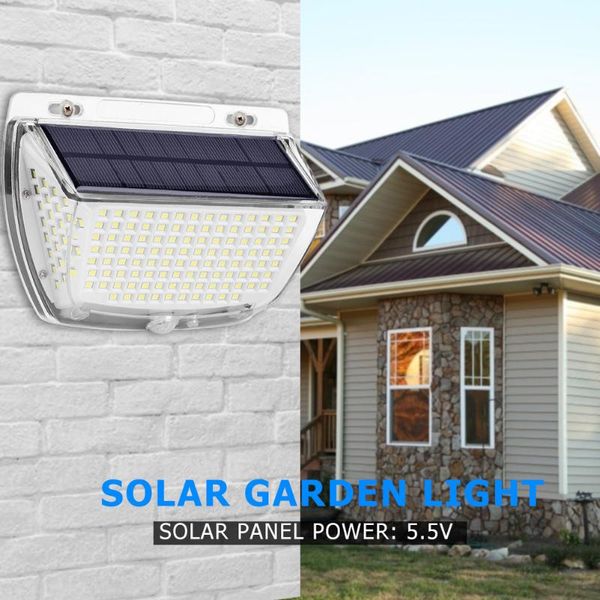 

outdoor wall lamps 160led solar lamp waterproof motion sensor garden yard decor light windproof rainproof durable simple installation