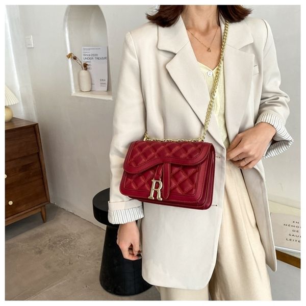 

outlet sale 80% off fashion one shoulder chain lingge bag female 2022 korean new net red ins simple messenger small square bqc4