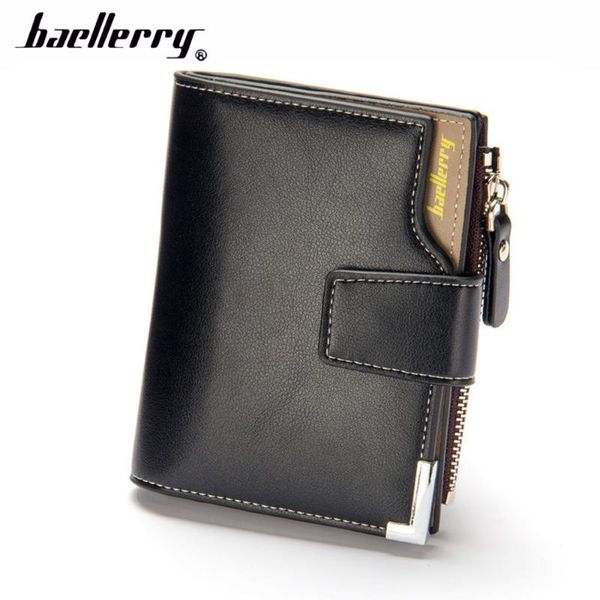 

wallets 2021 design men pu leather short zipper card po holder style casual male note compartmen luxury purse, Red;black
