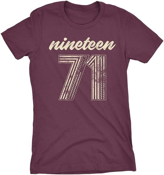 

men's t-shirts 50th birthday gift womens shirt - vintage 1971 retro, White;black