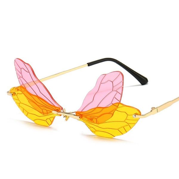 

sunglasses trending butterfly metal frame women 2021 retro fashion brand designer femal shades uv400 wholesale, White;black