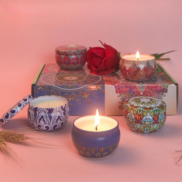 

candles pure natural soy scented candle exquisite foreign trade gift box packaging household goods smokeless toxic and safe