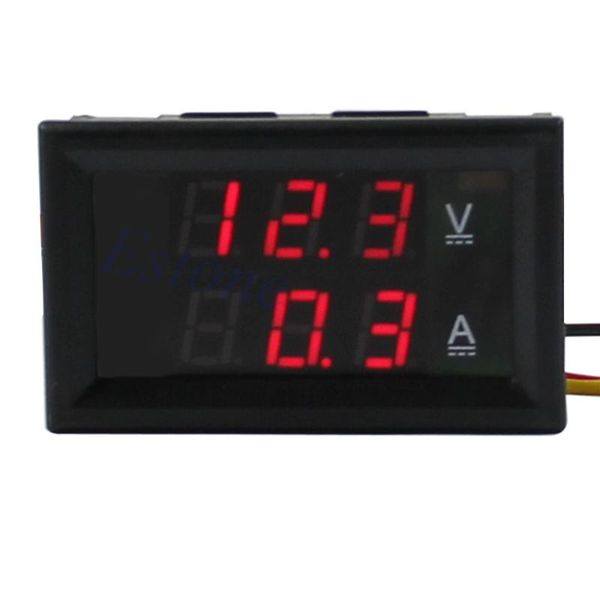 

voltage meters digital voltmeter dc 4.5-30v 0-50a red led volt meter ammeter amp power tester tools