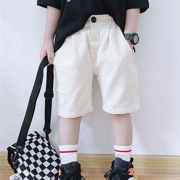 

shorts summer boys beach casual solid color children pants trousers fashion girls half bc888, Black