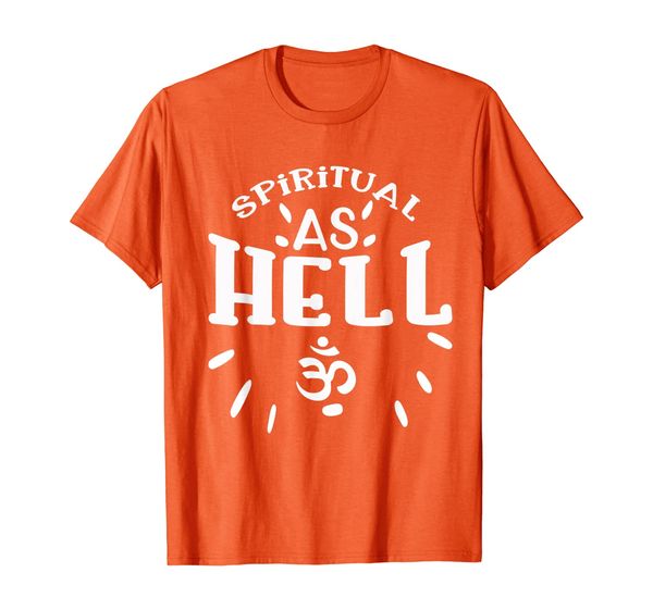 

cool gift spiritual as hell yoga lover t-shirt, White;black