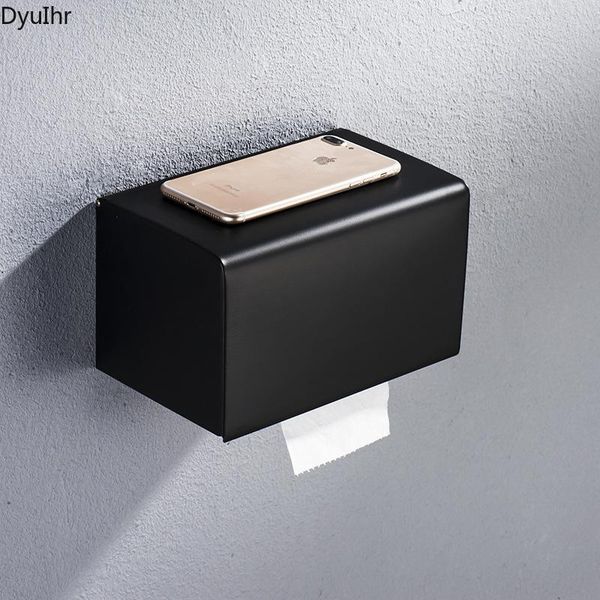 

toilet paper holders bathroom accessories stainless steel square black wall-mounted tissue holder waterproof box