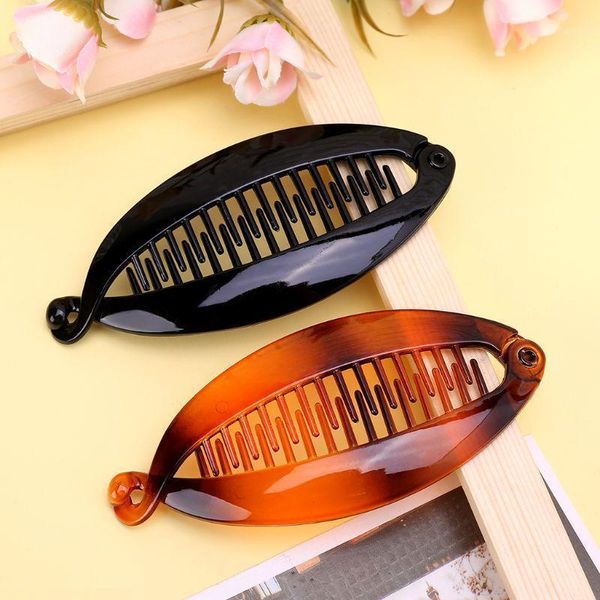 

women fish shape hair claw clips girl banana barrettes hairpins accessories1