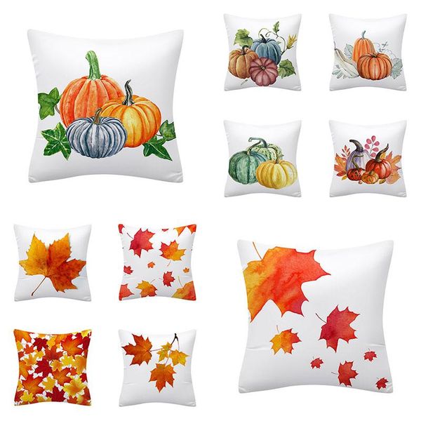 

pillow case fall halloween pumpkin waist throw cushion cover sofa home decor 2021 arrival 45*45cm