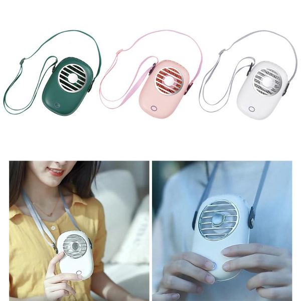 

electric fans personal fan hand necklace cooling handheld quiet desktop