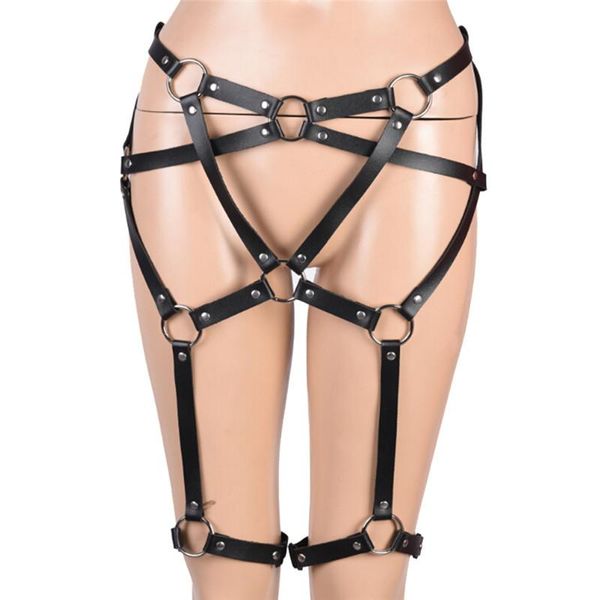 

belts black women punk strap band from waist to leg fashion adjustable suspender straps garters bondage belt, Black;brown