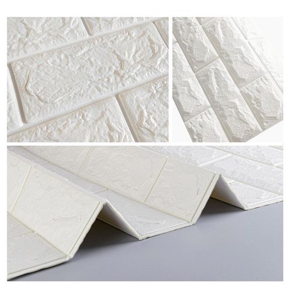 

wallpapers 3d wall stickers stock pe foam wallpaper diy self-adhesive waterproof decor embossed brick stone77*70cm