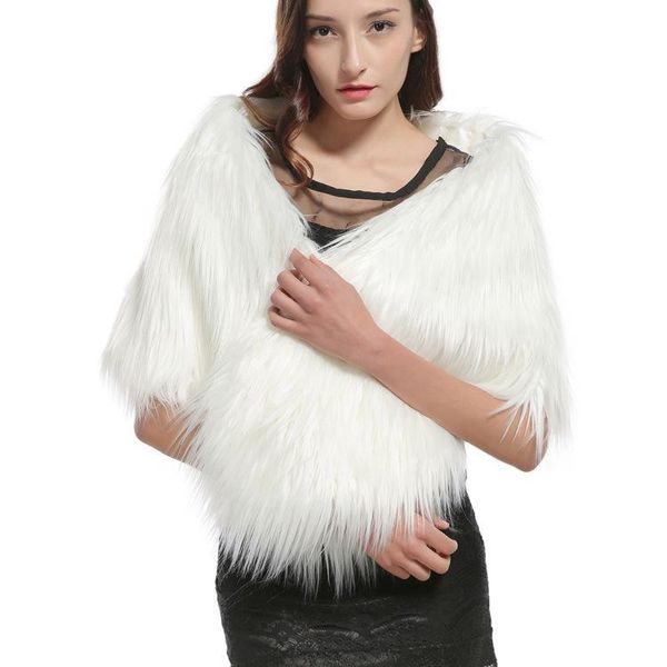 

women's fur & faux 2021 women cloak, Black